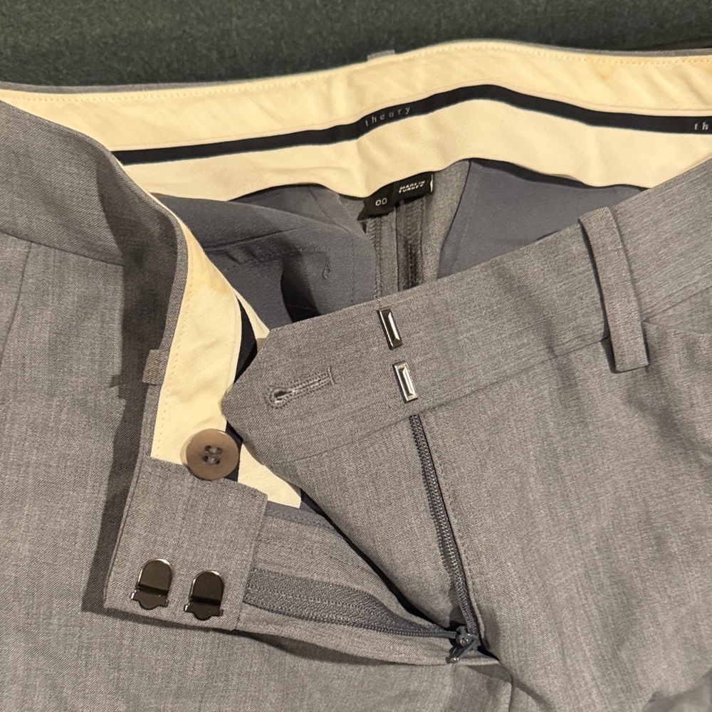 Theory Charcoal Tailored Trousers